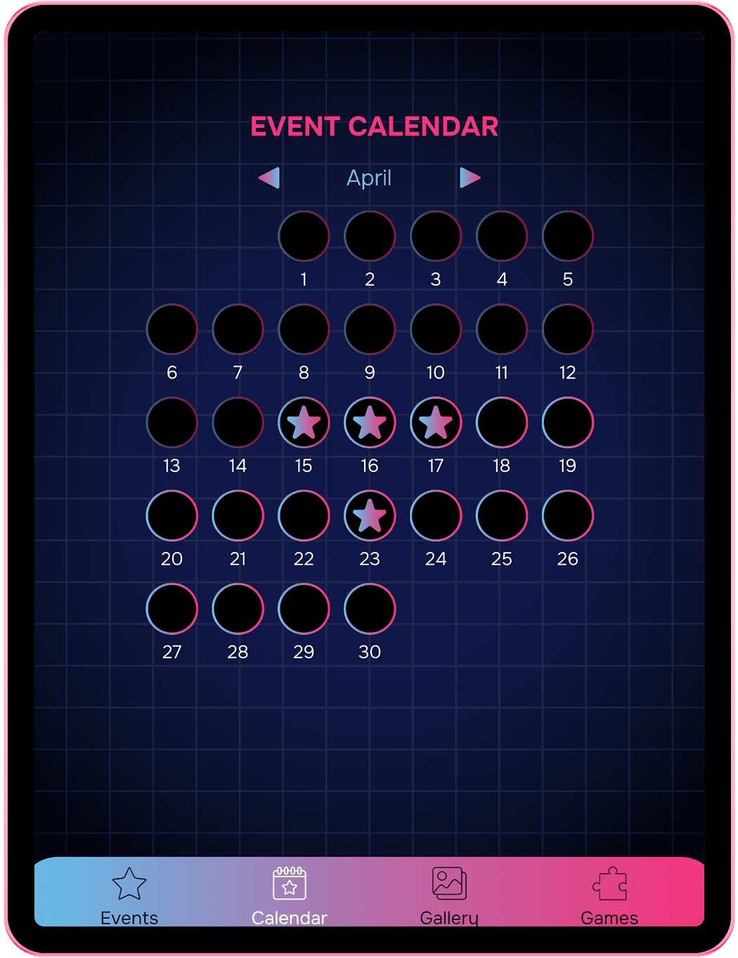 JP Party iPad App - Event Creation